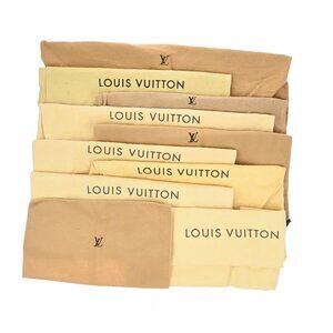 LOUIS VUITTON Logo 10 Set Dust Bag Drawstring Canvas Cotton 158-082225